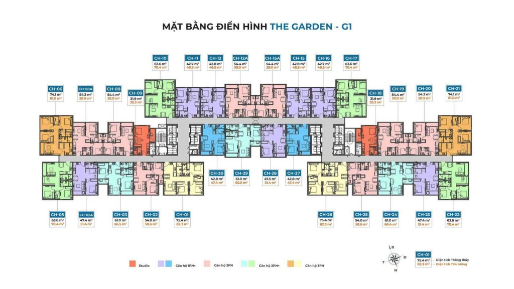 Mặt bằng căn hộ Metropoli 5 Nam An Khánh